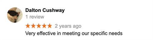 google five star review website design moose jaw