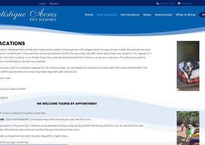 Moose Jaw Web Design Website SK Kennel Boarding Pet Resotrt