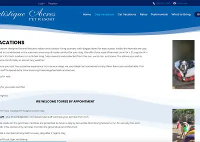 Designing the Perfect Website for Artistique Acres Pet Resort in Moose Jaw 3 Moose Jaw Web Design Website SK Kennel Boarding Pet Resotrt
