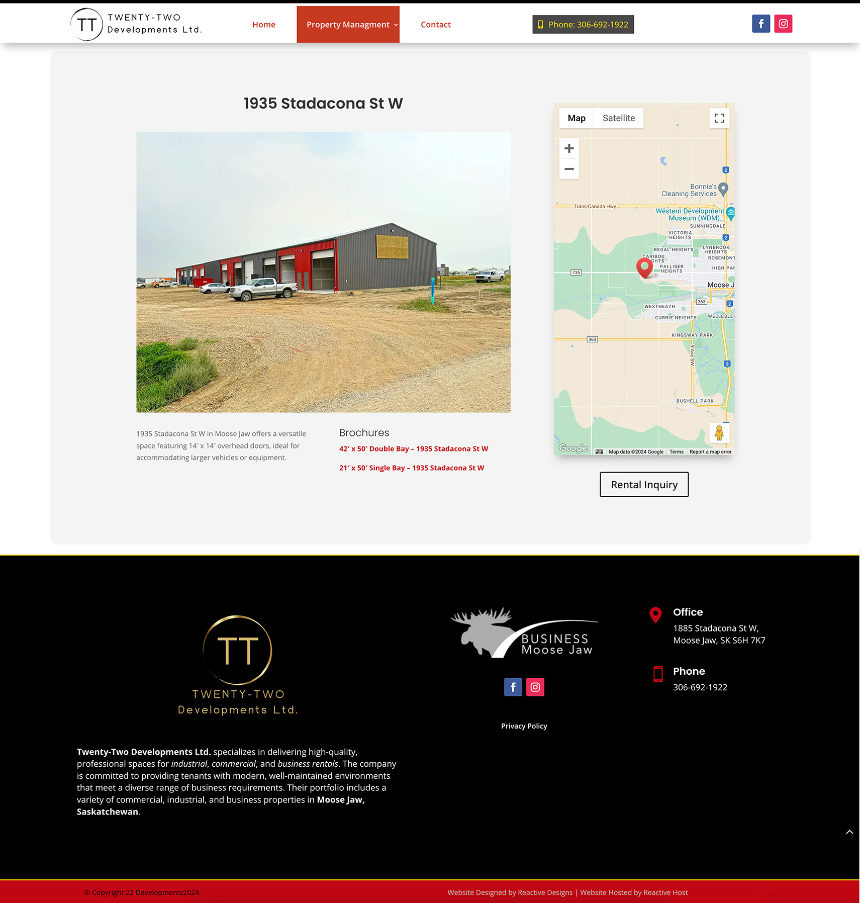 Saskatchewan - Web Design - Real Estate  - Property Management - Moose Jaw