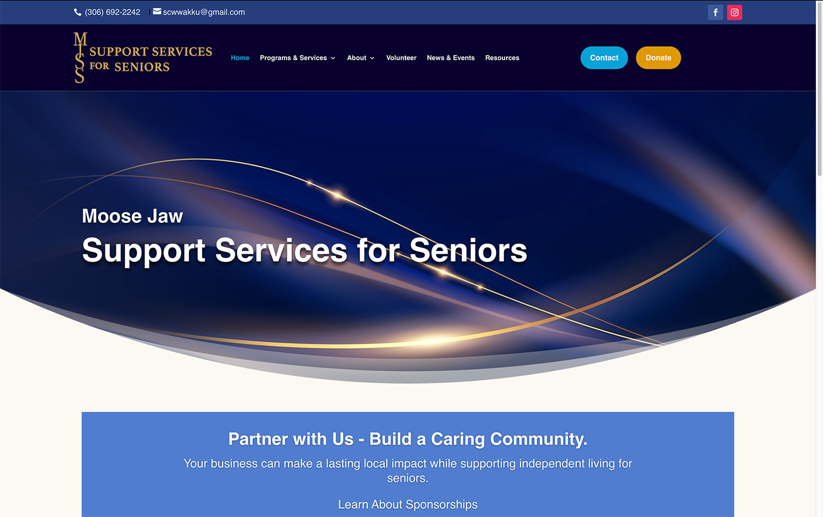 Fall Updates from Reactive Designs: Website Redesign, Stronger Security, and Smarter SEO 2 Moose Jaw Support Services For Seniors Website Redesign